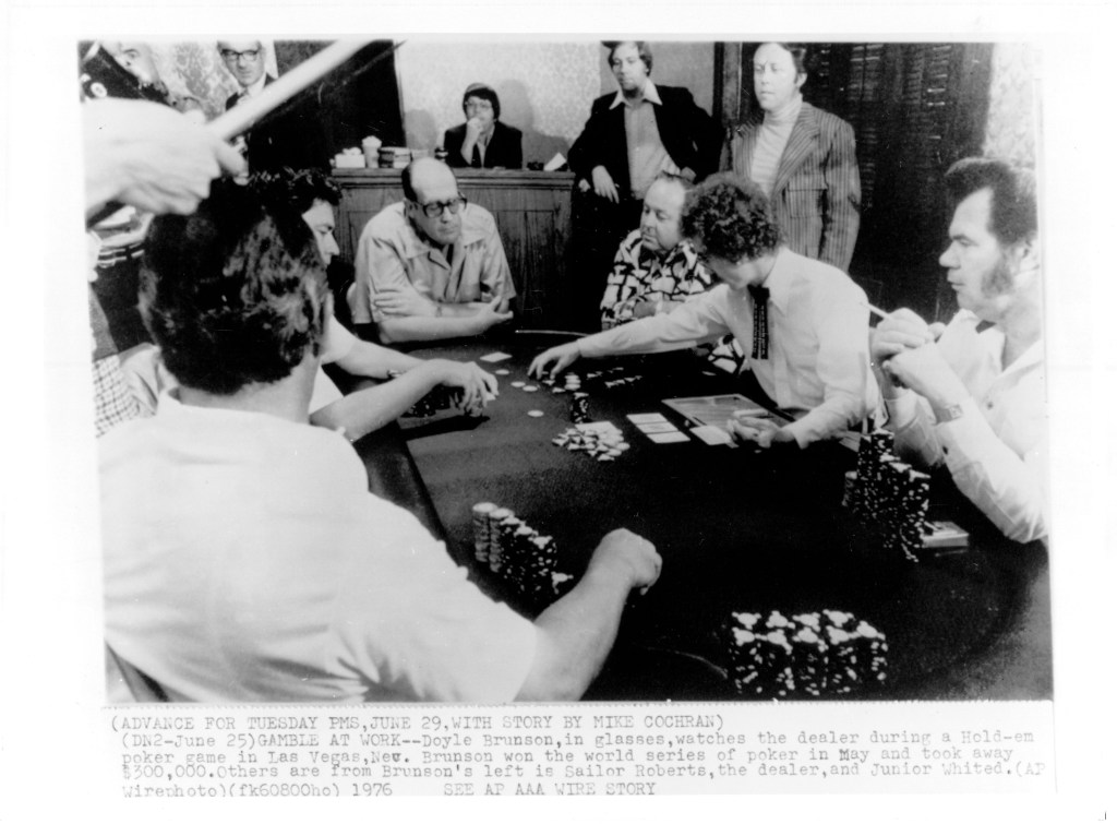 Doyle Brunson and others playing poker