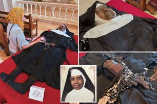 The body of Sister Wilhelmina Lancaster, the foundress of a monastic order in Missouri, was found to be almost entirely intact when it was dug up four years after she died at age 95.