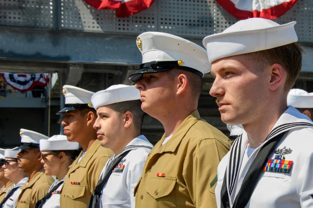 U.S. military personnel on the U.S.S. Intrepid