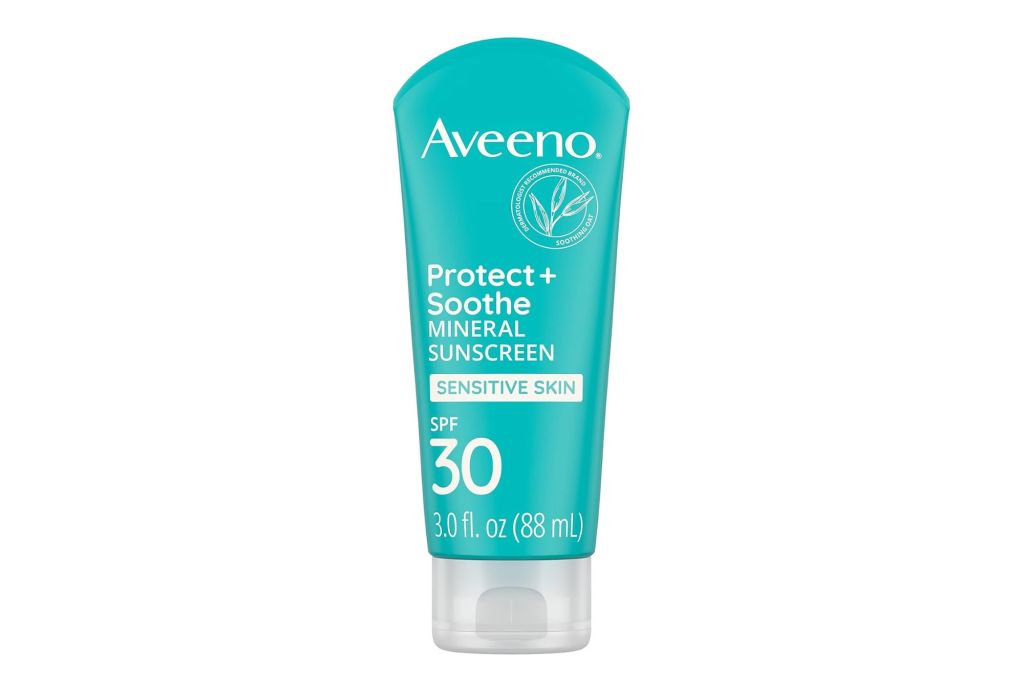 A tube of mineral sunscreen