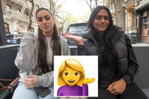 Confusing emoji, Sabrina Teyah (left) and Saraya Weerasinghe