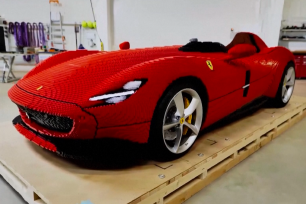 This Ferrari has a "Lego" up.