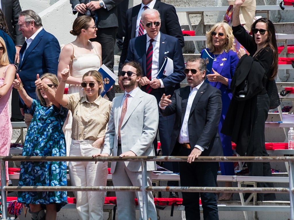 President of the United States Joe Biden, First Lady of the United States Jill Biden, and their family attend University of Pennsylvania 267th Commencement Ceremony to support Maisy Biden who graduates with Bachelor of Arts degree at Franklin Field in Philadelphia, Pennsylvania, USA.