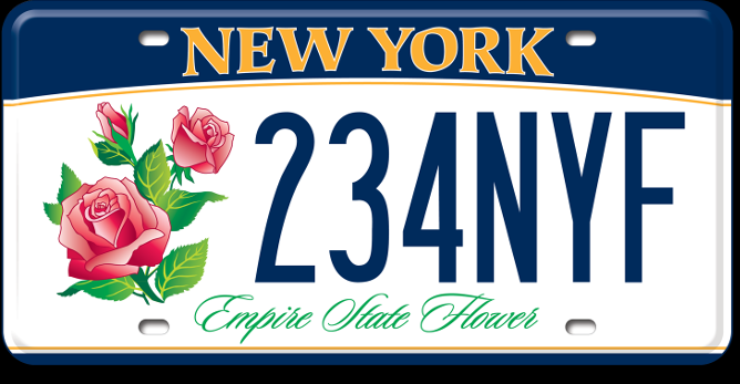 The plate for New York City 