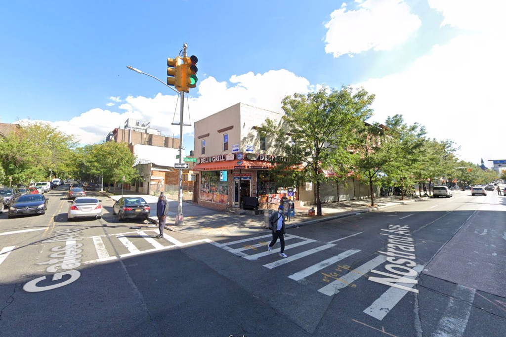 Corner of Gates Avenue and Nostrand Avenue.