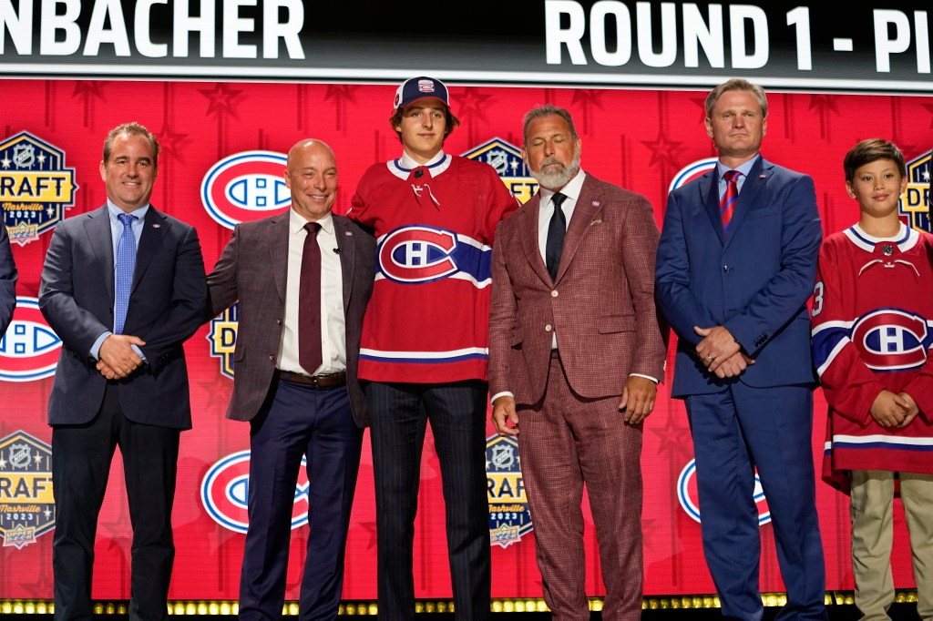 David Reinbacher at the NHL Draft.