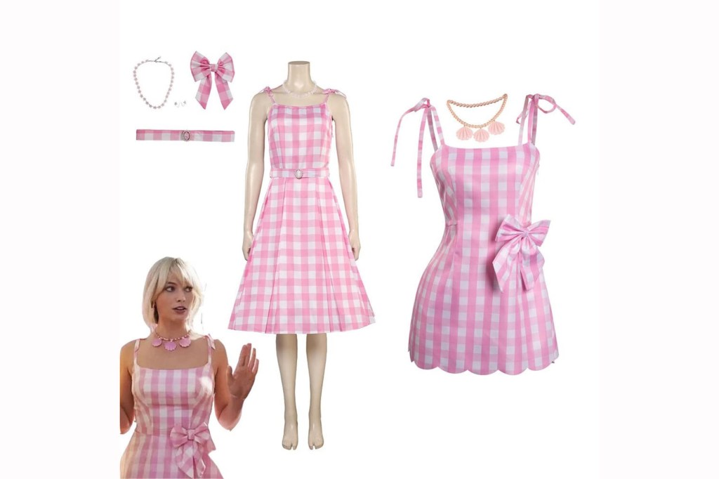 Margot Robbie Barbie Pink Gingham Dress