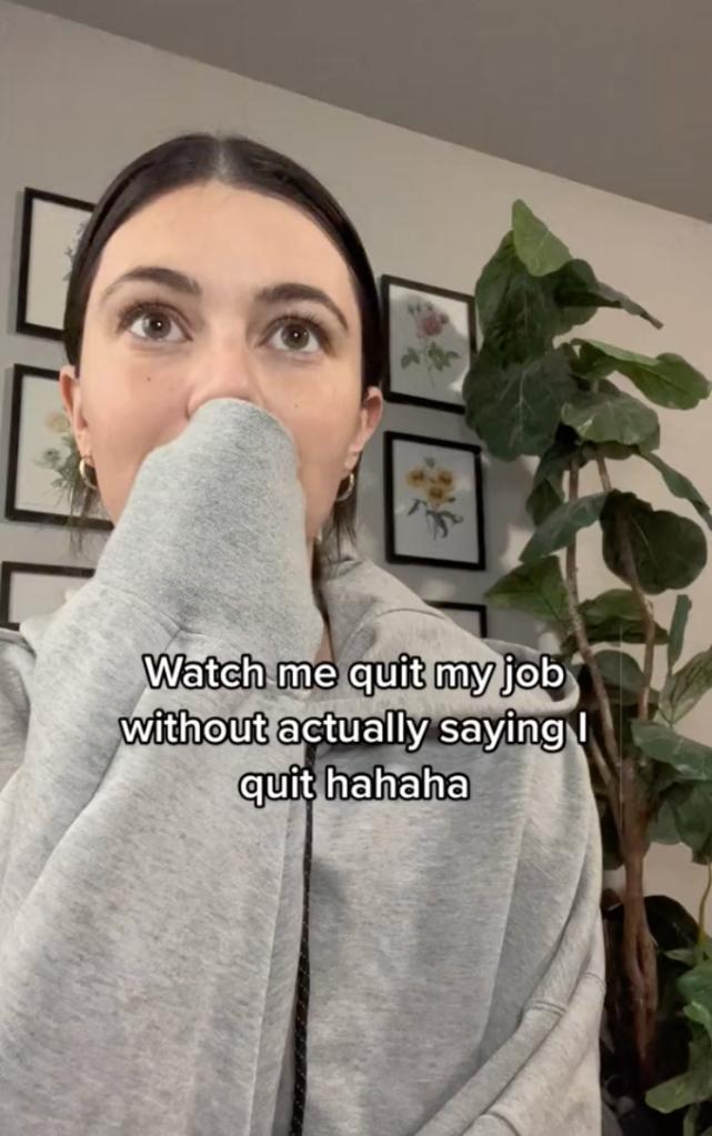 TikTok user, who goes by, durbinmalonster, shared the moment she quit her job on social media.