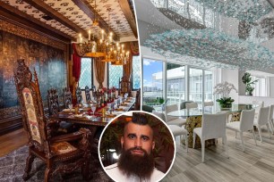 Winner is coming: Investor Robert Rivani is selling a $22 million "GoT"-themed castle in Beverly Hills (left) while listing a sunny penthouse in Miami for just under $9 million (right).