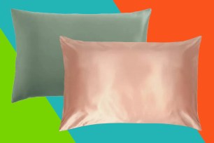 Silk pillowcases on an abstract background