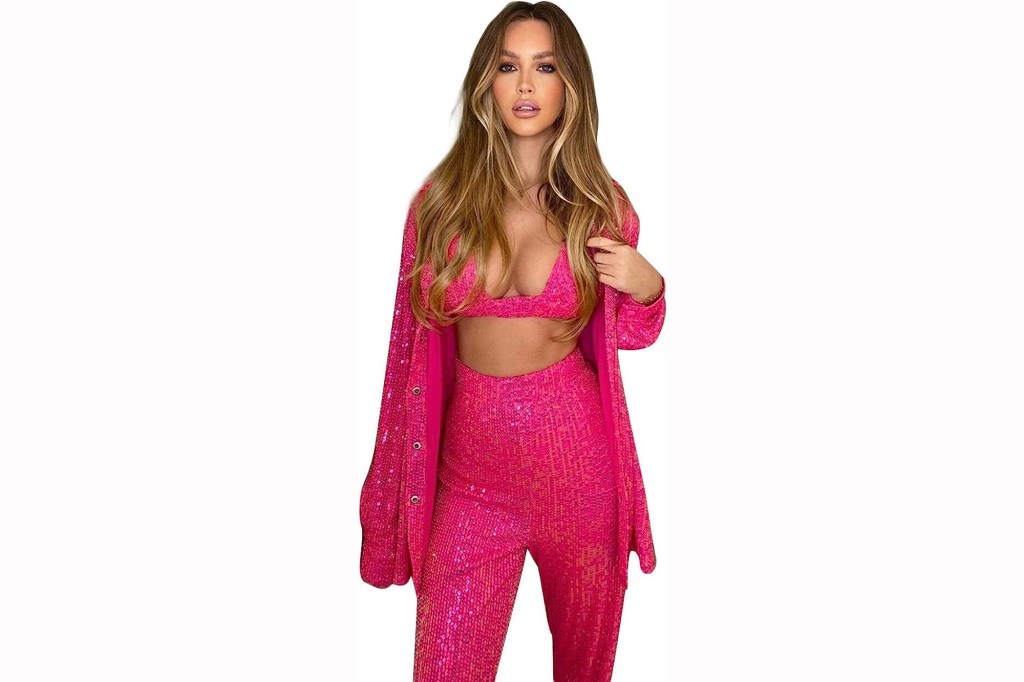 RISTALGIC Sparkly Hot Pink Disco Pants