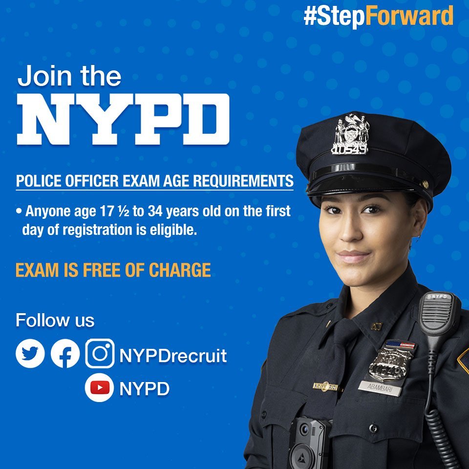 NYPD recruitment poster.