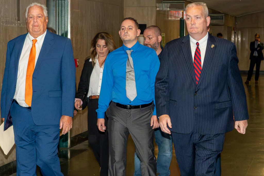 Officer Salvatore Provenzano in court on Wednesday. 