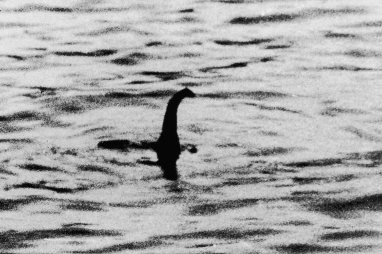 A photo of the supposed Loch Ness monster.