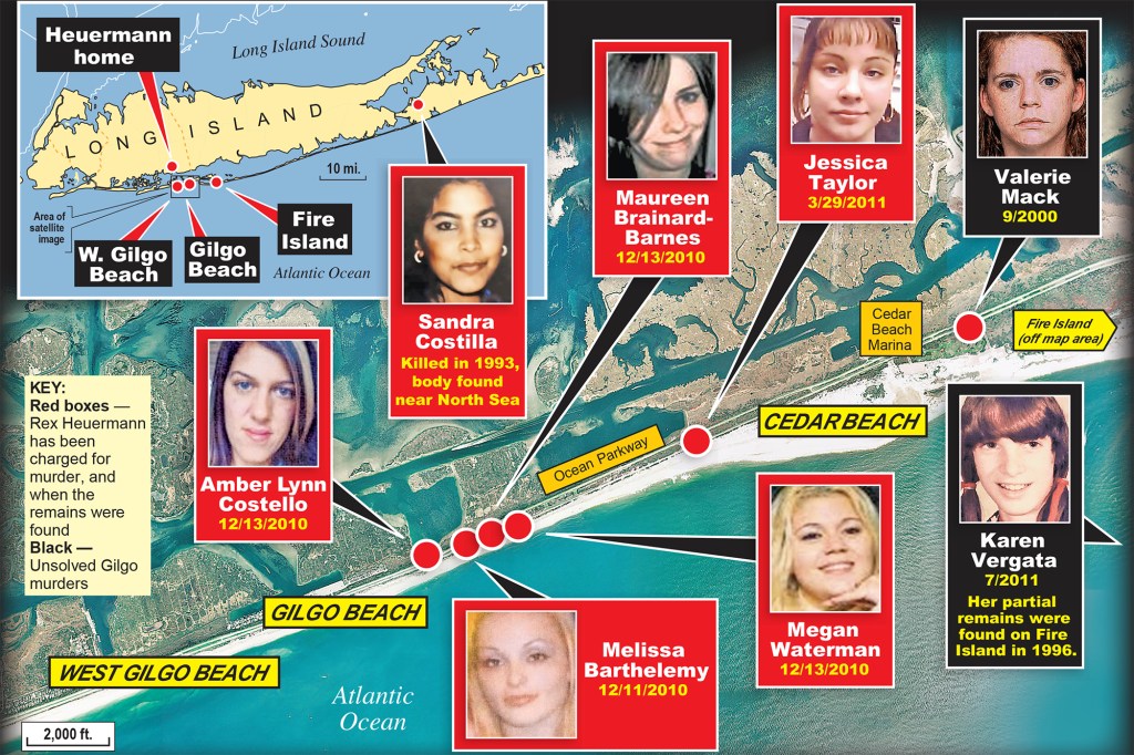 Gilgo Beach victims map