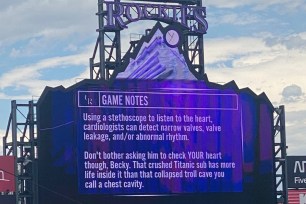 Rockies scoreboard message leaves fans confused