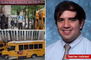 School bus/Xavier High School/ Matthew Chicas