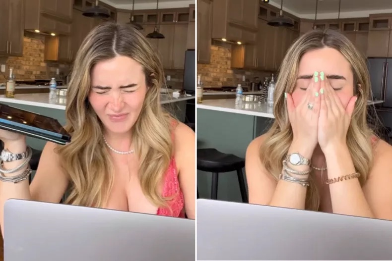 Screen grabs from Dio's TikTok show her allegedly finding out about her boyfriend's behavior.