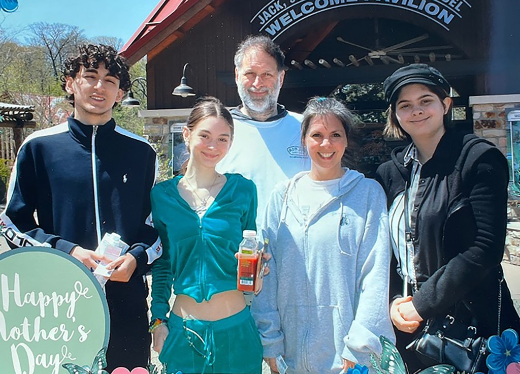 Russo with Mackenzie and her family. 
