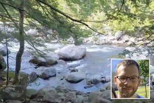 Vincent Parr, 37, died by drowning after jumping into the Swift River in New Hampshire's White Mountains to rescue his wife and son who got caught in a fast-moving current.