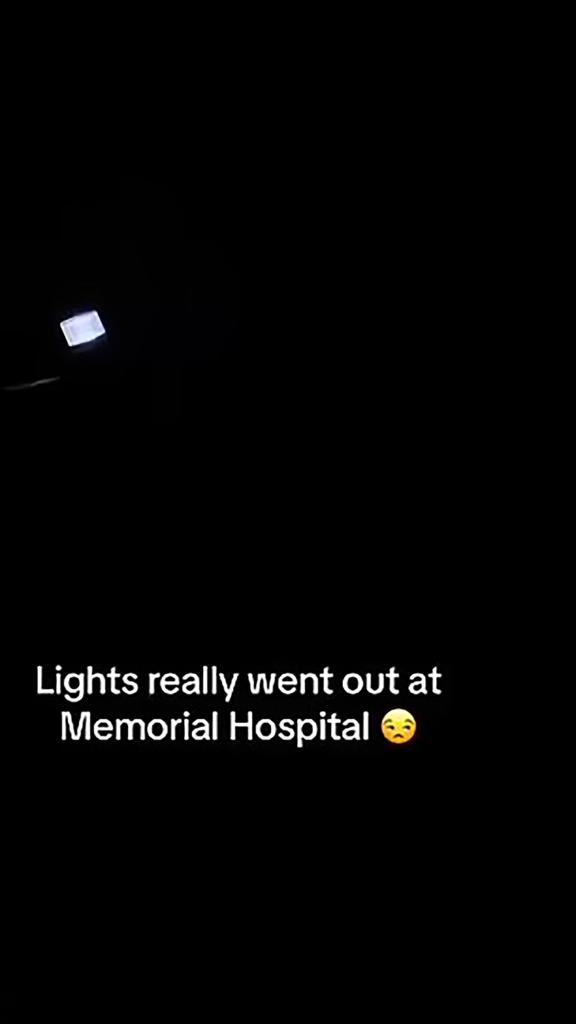 TikTok video from inside the LA hospital during Tuesday's outage 