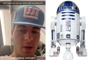 An airplane passenger had the internet in hysterics after comparing the incessant screams of a toddler on board to R2D2 from the "Star Wars," as seen in this TikTok video with over 2.1 million views.