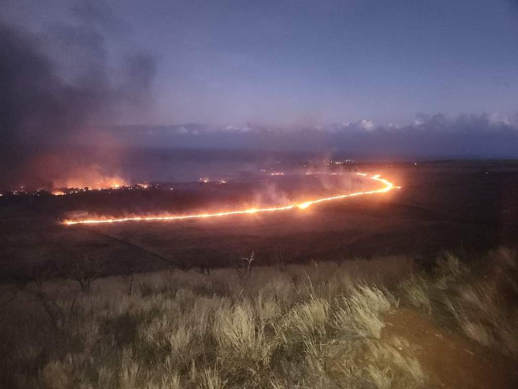 A circle of flame engulfs Lahania as the wildfires continue devastating one of Maui's most historic cities and the one-time capital of the former kingdom.