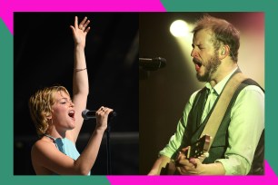 Maggie Rogers (L) and Bon Iver are headlining the 2023 HInterland Music Festival.