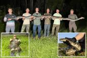 A Florida teen wrestled down a massive python in South Florida over the weekend.