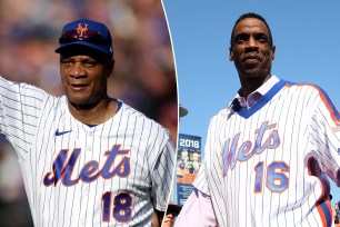 Darryl Strawberry (left) and Darryl Gooden make Mets appearances.