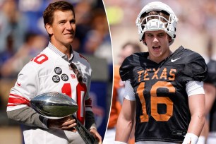 Former Giants quarterback Eli Manning reminisced on the days when he would play catch with his 18-year-old nephew, Arch Manning — the No. 1 prospect in the 2023 class, who committed to the University of Texas — and it sounded quite painful. 