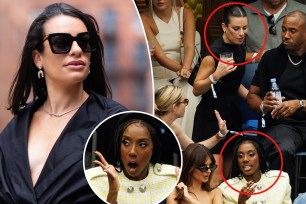 Not so Gleeful: Lea Michele awkwardly sits behind Ziwe Fumudoh at US Open after comedian alleged actress is racist