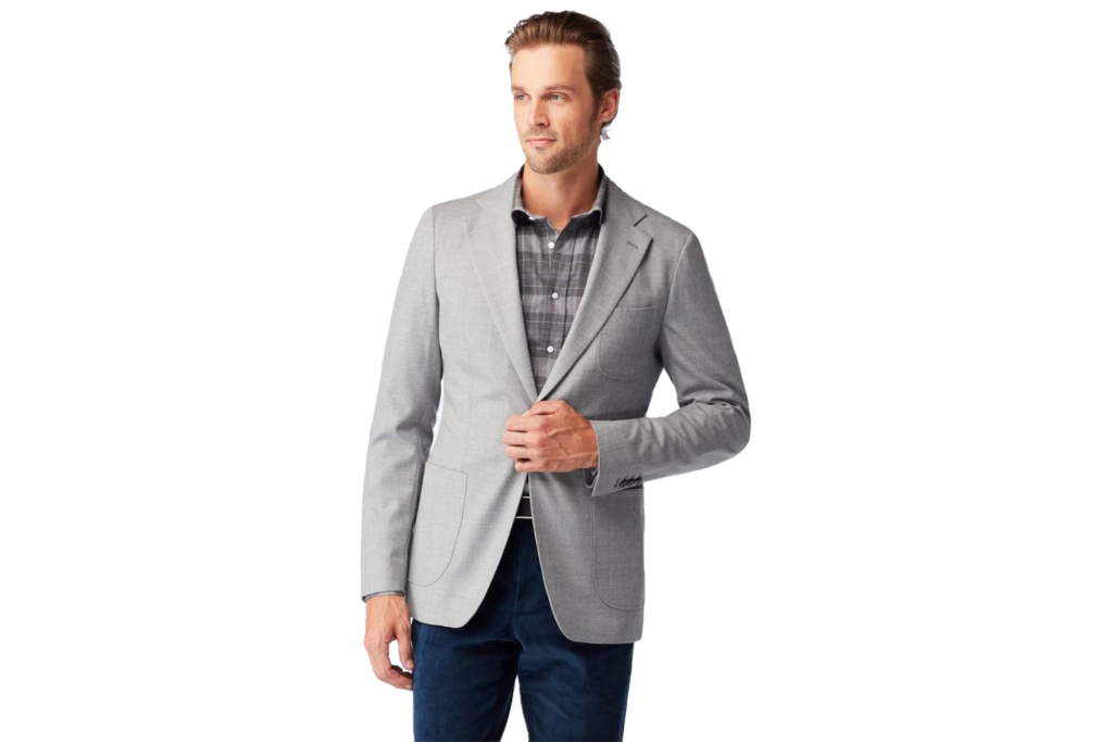 INDOCHINO Hayward Flannel Light Gray Blazer