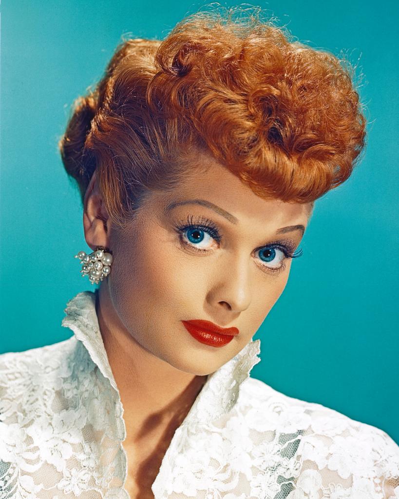 Close up of Lucille Ball. 