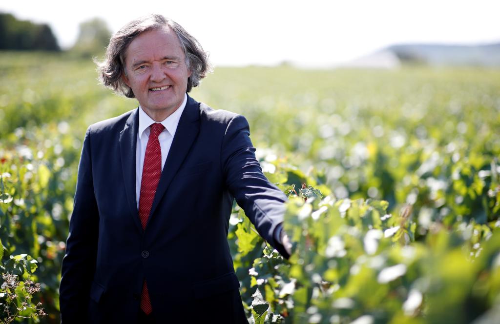 Pierre-Emmanuel Taittinger, 70, is pictured in his vineyard.