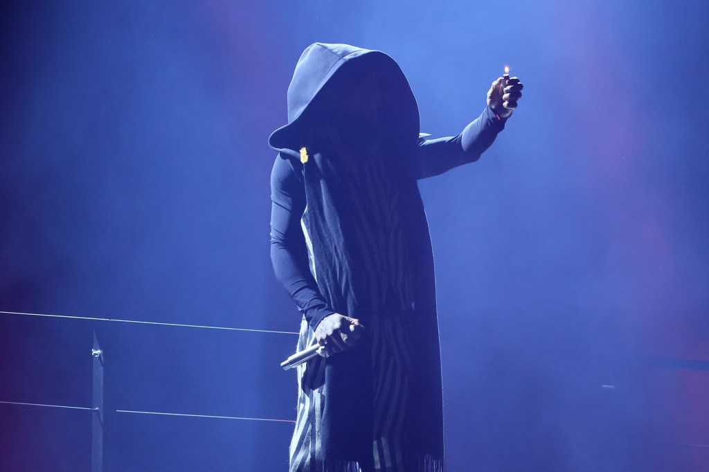 Lil Wayne performs during the 2023 VMAs 