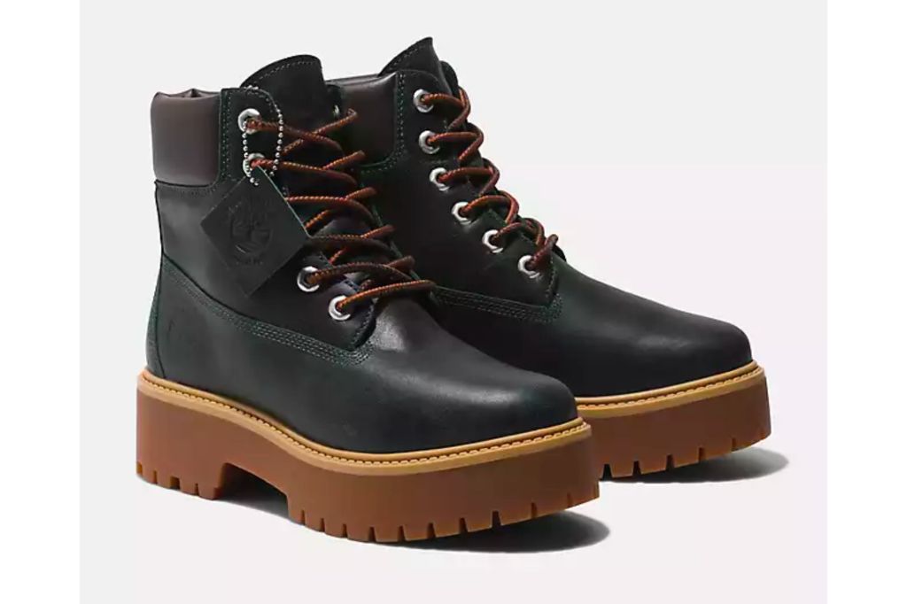 Black Timberland boots for women.