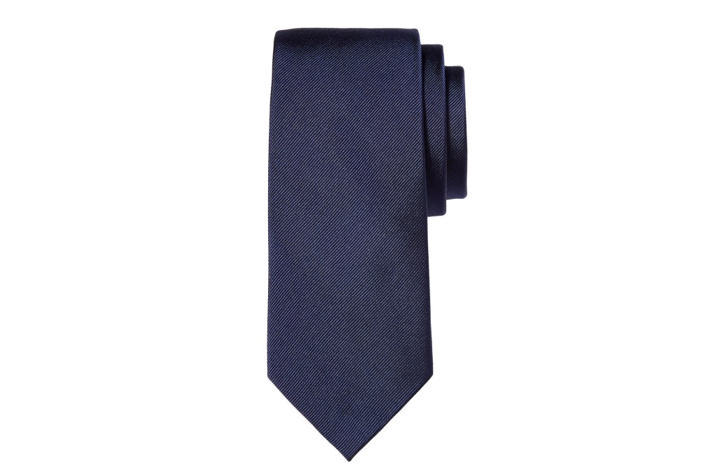 Silk navy men's tie.