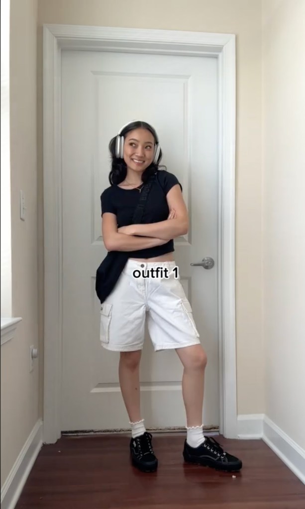 TikTok creators, like Rebecca Ko, share videos of where to buy the best jorts or offer styling tips.