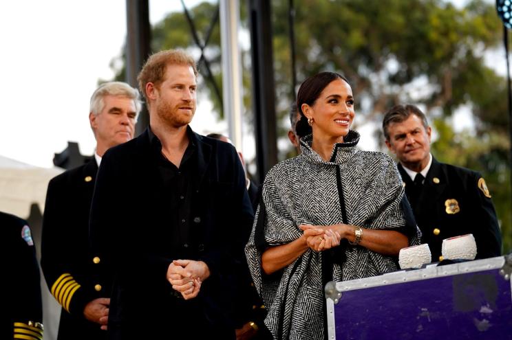 Prince Harry and Meghan Markle took center stage at Kevin Costner's One805 Live! charity event in Santa Barbara on Friday.