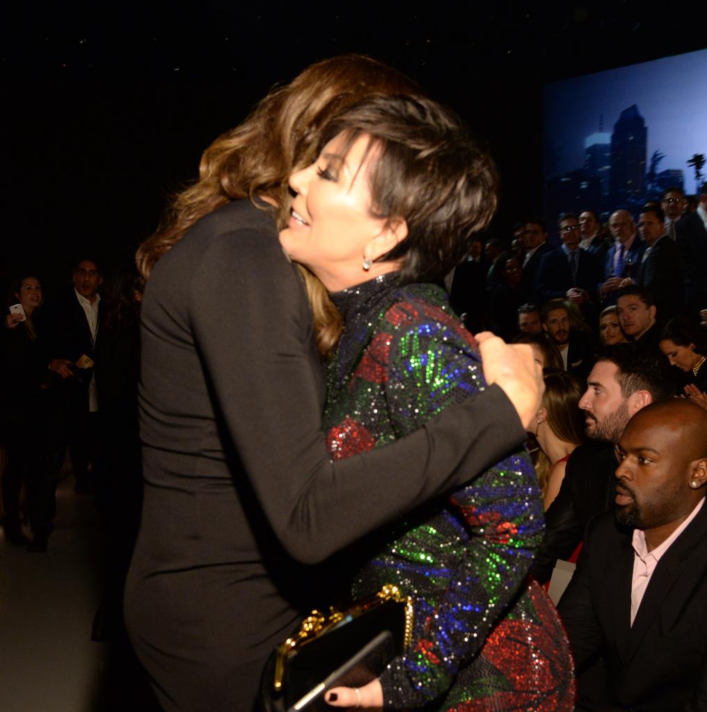 Kaitlyn Jenner shares a hug with Kris. 