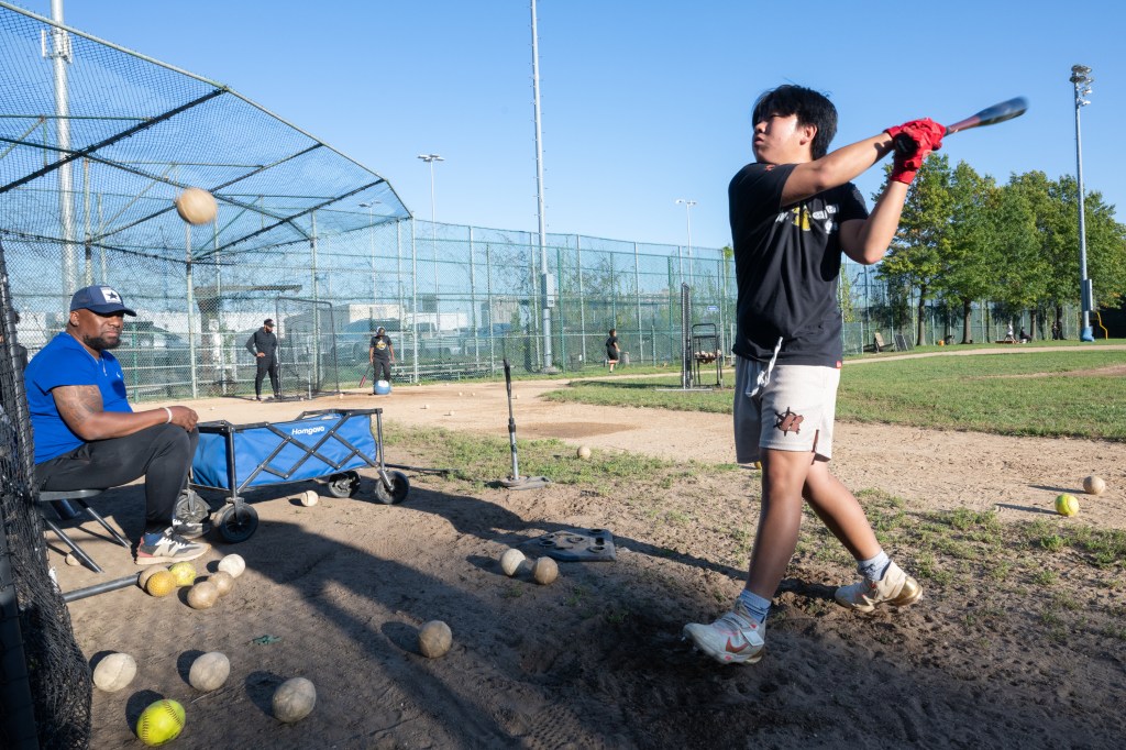 Kid playing baseball