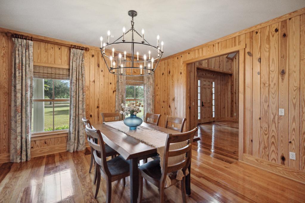 A formal dining room.