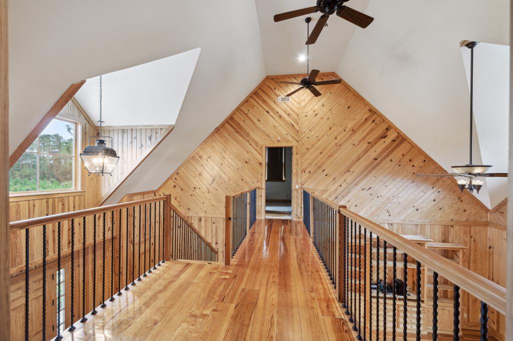 Wood details abound throughout the interior.