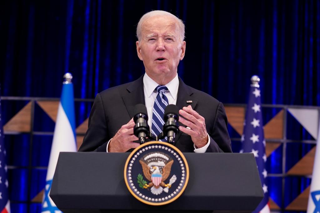 President Biden said the US will provide Palestine with $100 million in aid while also vowing to give the Israeli military an "unprecedented" aid package.