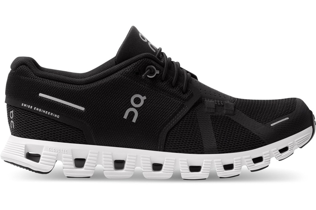 On Cloud 5 Sneakers in Black and White
