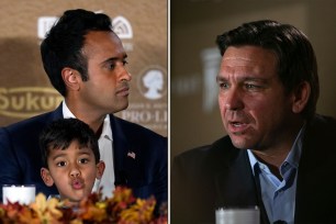 Vivek Ramaswamy and Ron DeSantis