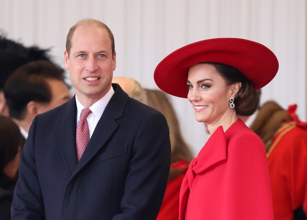 Prince Kate accompanied her husband, Prince William, to greet the President of South Korea, Yoon Suk Yeol, and his wife, First Lady Kim Keon Hee, for their formal state visit to the United Kingdom.