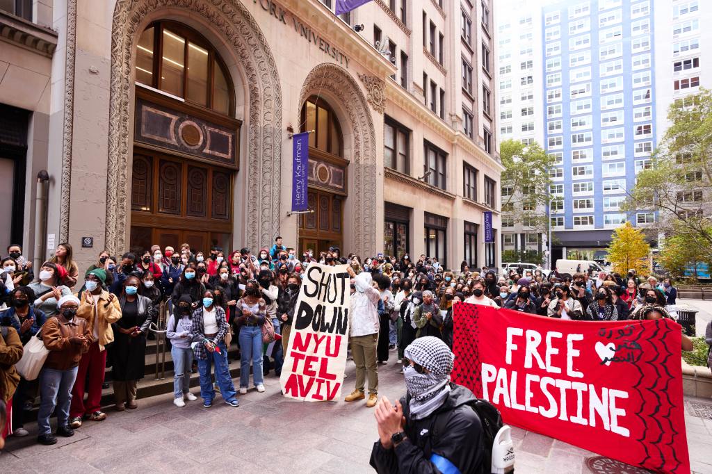 NYU Palestine walkout