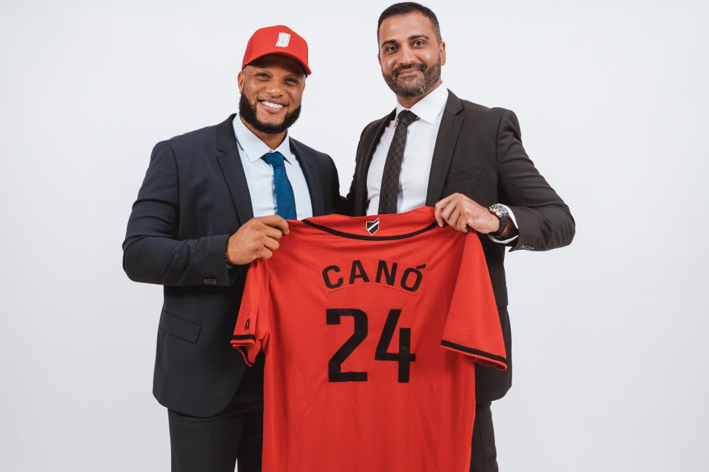 Robinson Cano and Baseball United CEO Kash Shaikh